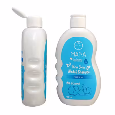   شامپو سر و بدن بچه مانا مدل پروتئین شیر روغن نارگیل حجم 800 میلی لیتر مجموعه دو عددی