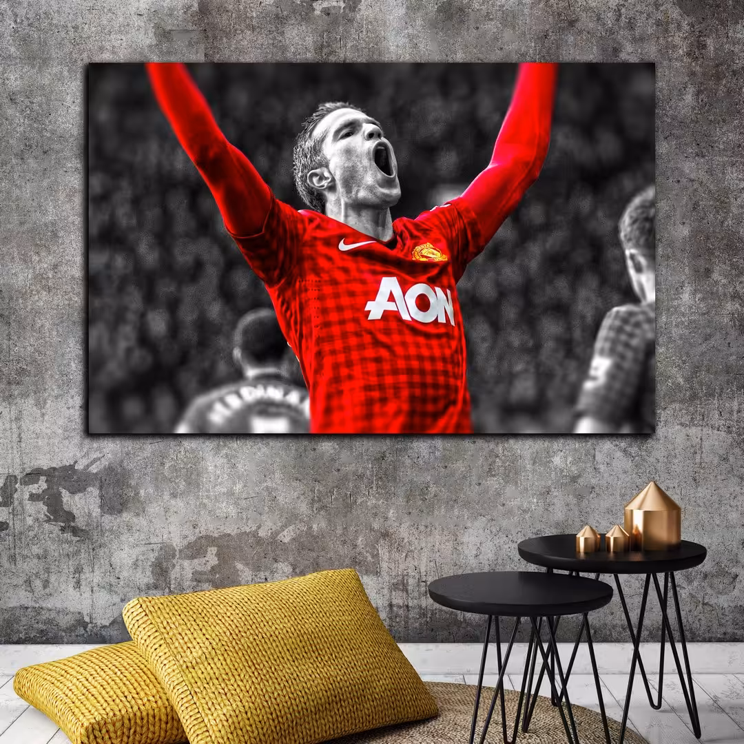 تابلو شاسی بکلیت طرح طرح بازیکن فوتبال رابین ون پرسی تیم منچستر یونایتد مدل SH-S7089