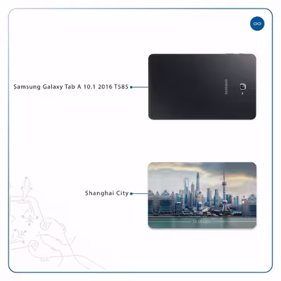 برچسب پوششی ماهوت مدل Shanghai City مناسب برای تبلت سامسونگ Galaxy Tab A 10.1 2016 T585
