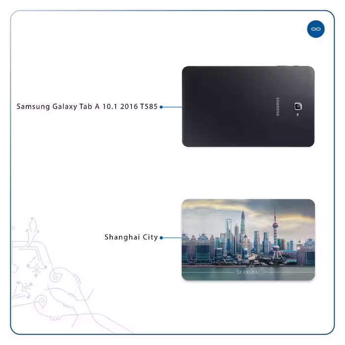 برچسب پوششی ماهوت مدل Shanghai City مناسب برای تبلت سامسونگ Galaxy Tab A 10.1 2016 T585