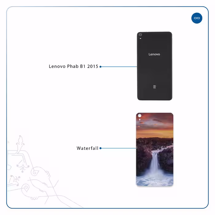 برچسب پوششی ماهوت مدل Waterfall مناسب برای تبلت لنوو Phab B1 2015