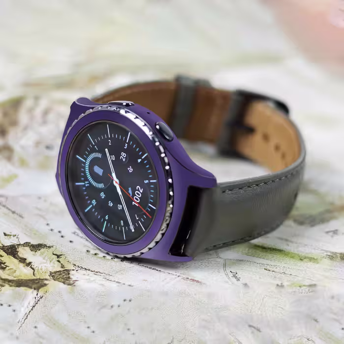 برچسب ماهوت طرح Matte-BlueBerry مناسب برای ساعت هوشمند سامسونگ Galaxy Gear S2 Classic