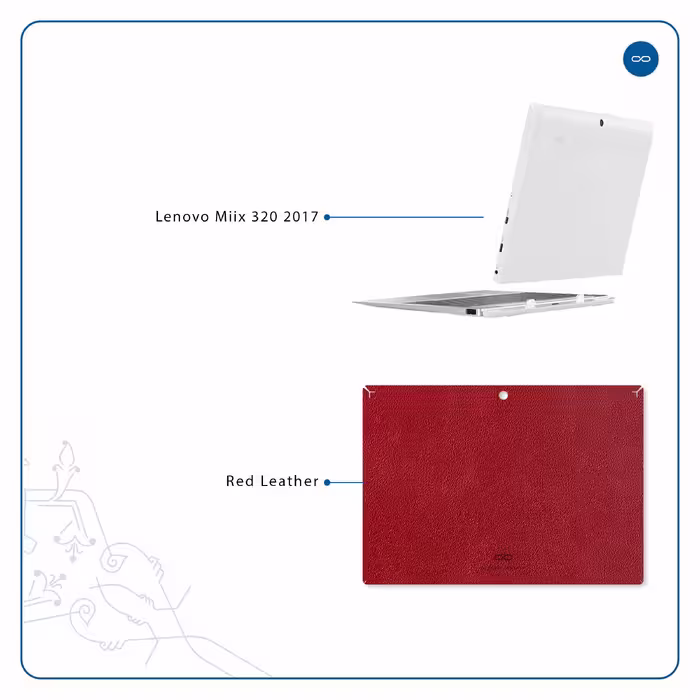 برچسب پوششی ماهوت مدل Red-Leather مناسب برای تبلت لنوو Miix 320 2017
