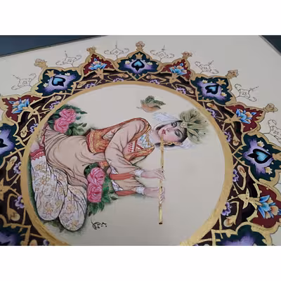 تابلو نقاشی گواش طرح مینیاتور