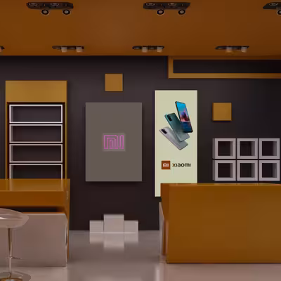 چراغ دیواری نئون دیزاین طرح Xiaomi-GL_PN