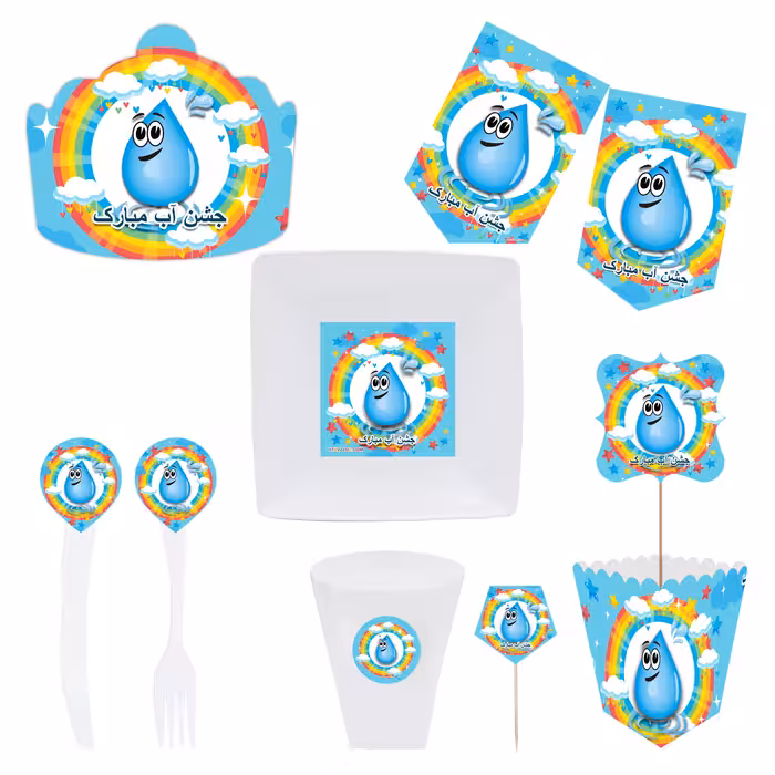  مجموعه 72 عددی تم تولد طرح جشن آب