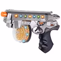 اسباب بازی تفنگ کلت موزیکال چراغدار جعبه دار با کیفیت مناسب هدیه