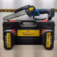 اره زنجیری 20 سانت شارژی 21 ولت یوکوهاما تحت لیسانس ژاپن دوباتری همراه لوازم جانبی و کیف اره شارژِی 20 سانت یوکوهاما یوکوهاما