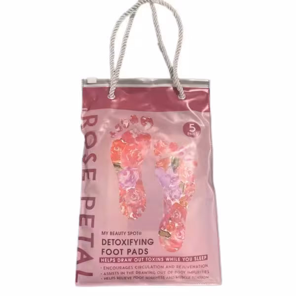 پد سم زدای بدن گل سرخ Detoxifying foot pads ( کف پا چسبانده می شوند ) بسته 5 عددی
