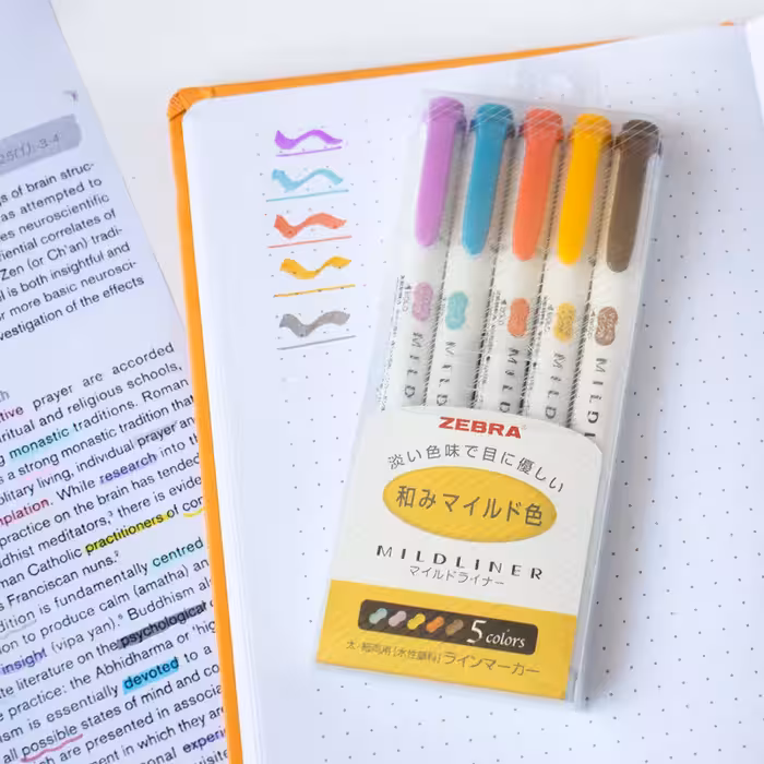 پک زرد هایلایتر بسته ای MILDLINER زبرا (Zebra)