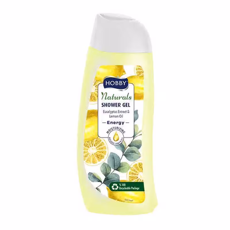 شامپو بدن ژلی هوبی Hobby مدل Naturals رایحه لیمو Energy حجم 500ml
