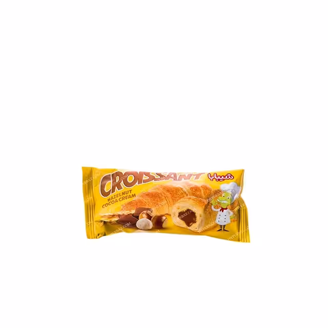 کیک کروسان مغزدار کاکائویی و فندقی شیبابا 50 گرمی