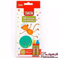 پاستل روغنی 12 رنگ توتو جعبه مقوایی کد Toto 1096