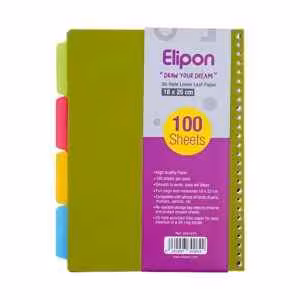 یدک کلاسور26حلقه 100 برگ 18*25 الیپون کد295کارتن50عددی