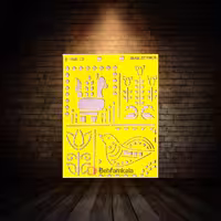 شابلون استنسیل ابعاد 25*20 کد HNE 73