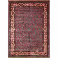 فرش طرح افشان، رنگ صورتی، کد d111p