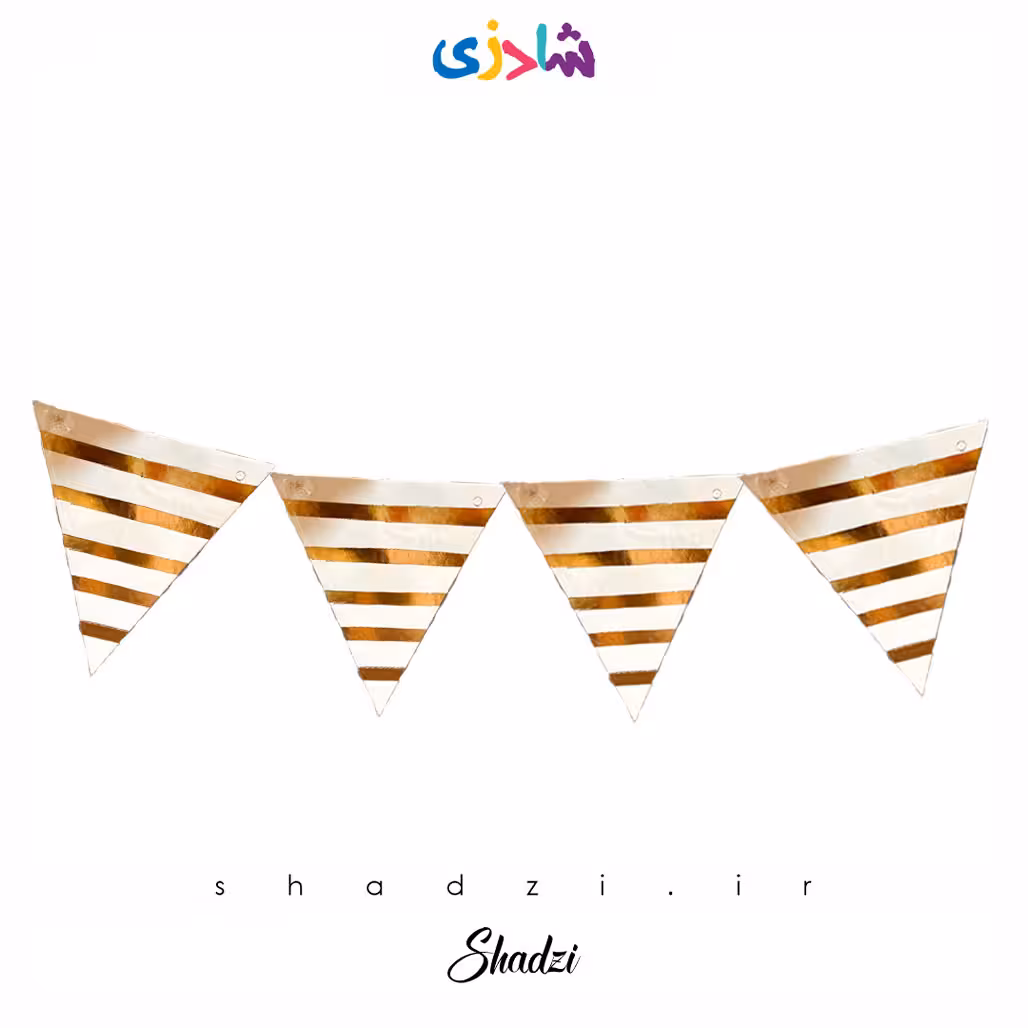 ریسه کاغذی سفید طلایی