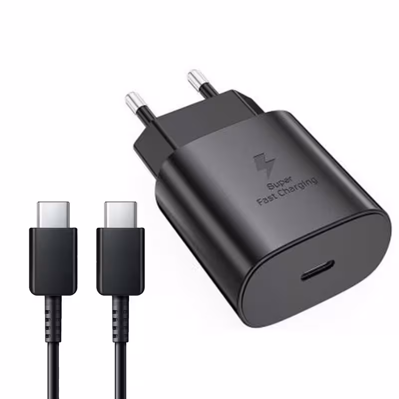 شارژر دیواری 25 وات کوکلاسیک مدل Galaxy - A73 به همراه کابل تبدیل USB-C | کالا مکس