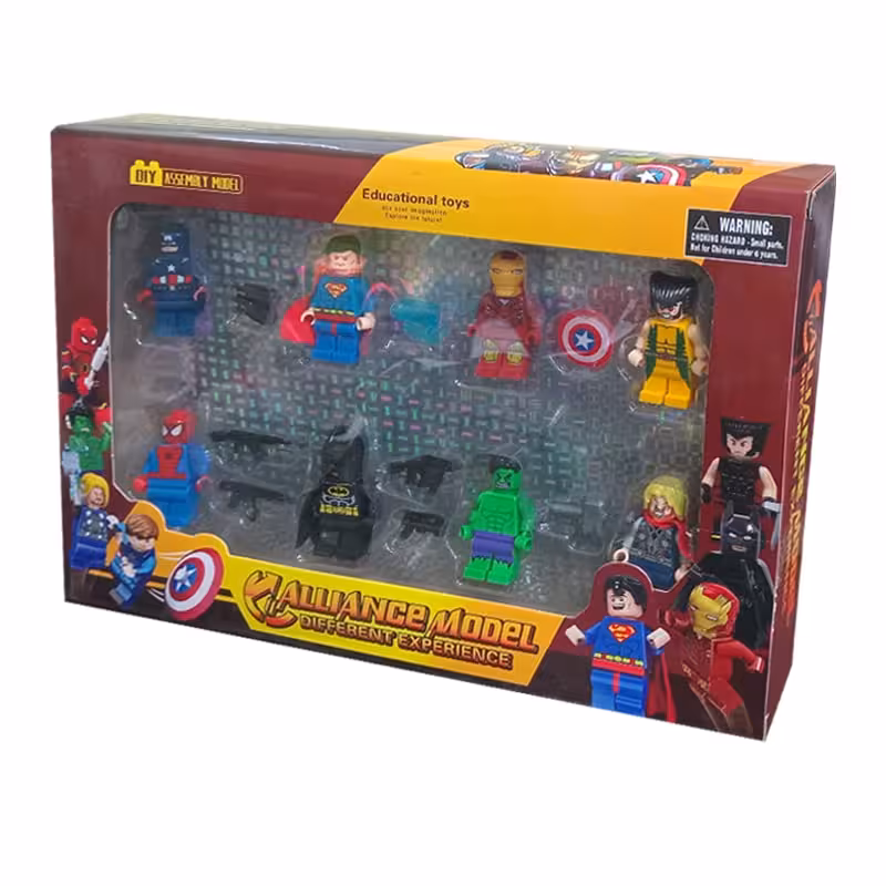 مینی فیگور Avengers پک 8 عددی به همراه سلاح