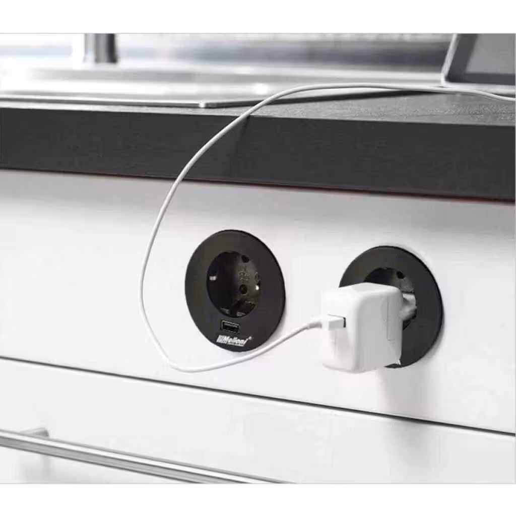 پریز توکار گرد سیمپل 10034_ ملونی/Melloni