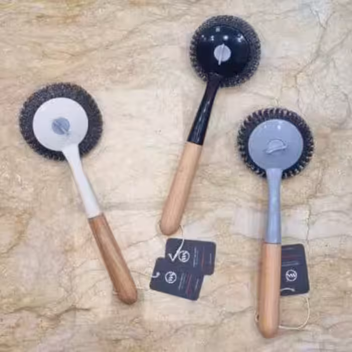 فرچه سیم اسکرابر دسته چوبی