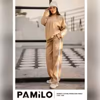 ست بلوز و شلوار پامیلو Pamilo طرح آدیداس نیم زیپ