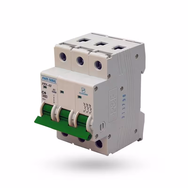 فیوز مینیاتوری سه فاز 6 آمپر پارس فانال مدل C6