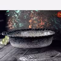 تابه بیضی سرامیکی ملورین مشکی کد 3147
