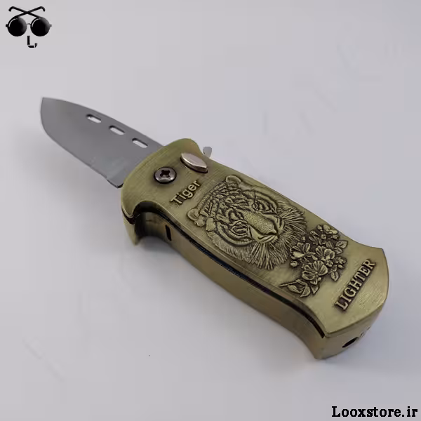 فندک چاقو طرح ببر خفن و شاخ!!