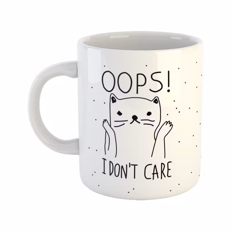 خرید ماگ-لیوان گربه I DO NOT CARE