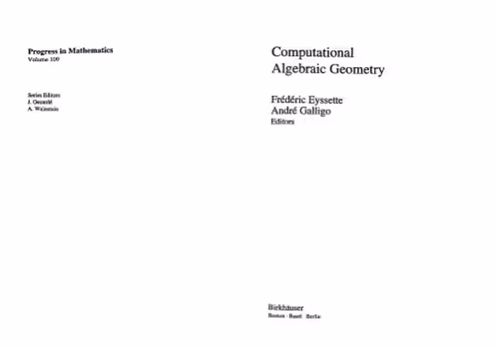 خرید و دانلود نسخه کامل کتاب Computational Algebraic Geometry