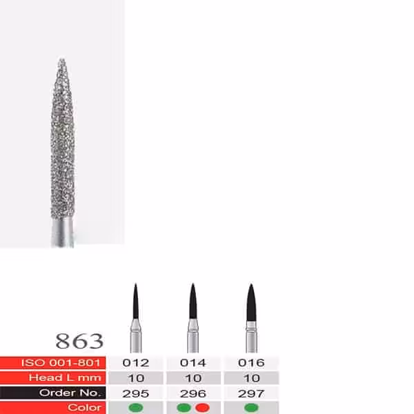فرز الماسی دسته نقره ای BTM مدل Flame 863 - فروشگاه تخصصی دندانپزشکی سپیرا
