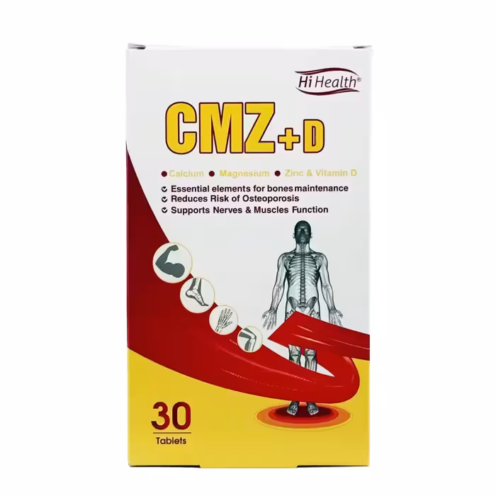 قرص کلسیم منیزیم زینک   ویتامین دی های هلث - 30 عددی