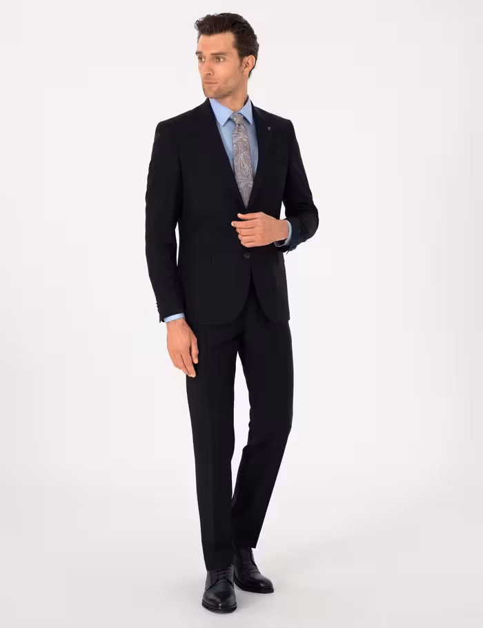 کت و شلوار مردانه سرمه ای کاشارل