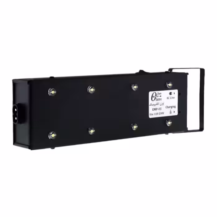 چراغ اضطراری اوژن الکترونیک مدل پرتابل نوردهی 8 ساعته کد EMP-08b دارای نور مهتابی