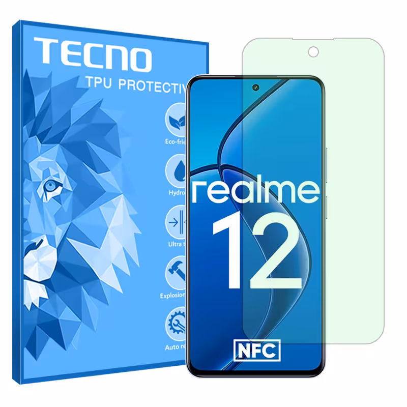 گلس ریلمی Realme 12 4G مدل گرین لایت برند تکنو کد S