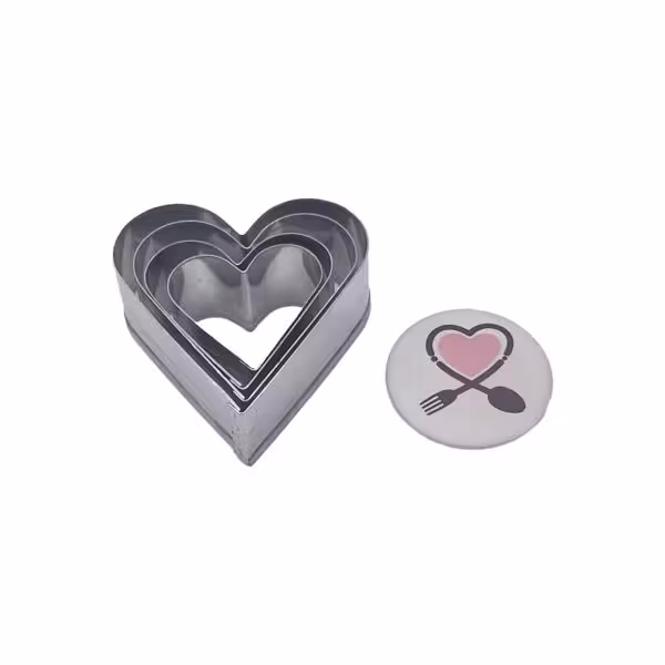 کاتر استیل طرح قلب (4 عددی)