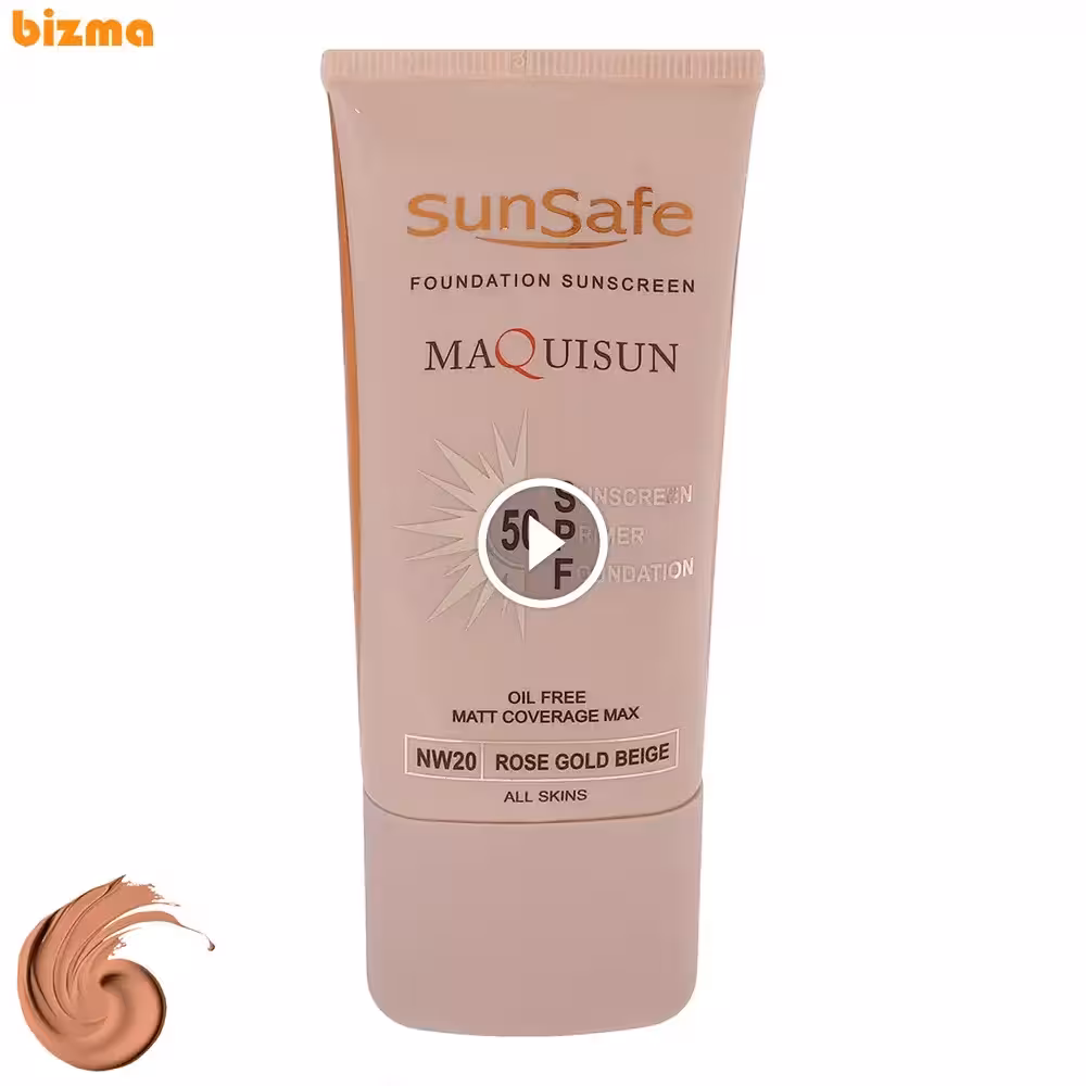 ضد آفتاب کرم پودری و پرایمری سان سیف SPF50 مدل NW20 حجم 40 میلی‌لیتر