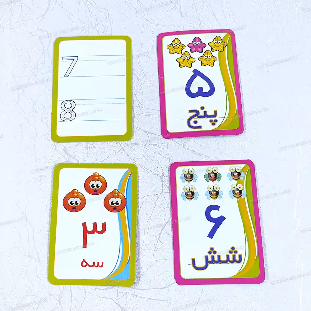 فلش کارت آموزش اعداد