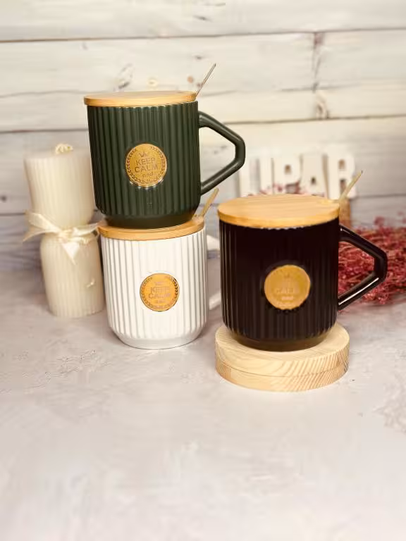 ماگ طرح خطدار طرح پلاک کد 1713