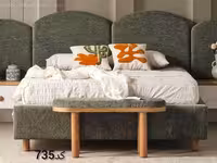 سرویس خواب کد 735 شامل تخت – دراور – قاب آینه – پاتختی