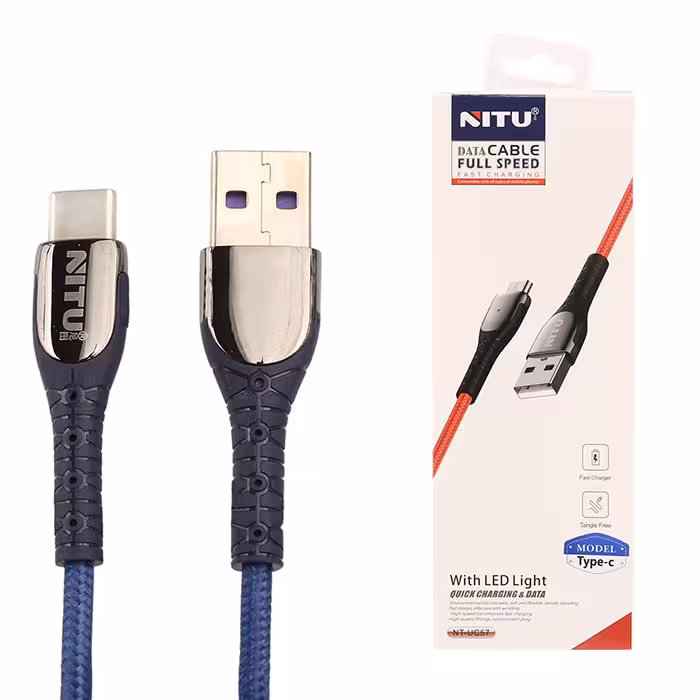 کابل USB به Type-C نیتو NITU UC57 طول 1متر 2.4 آمپر
