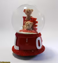 گوی موزیکال برفی خرس عاشق بزرگ