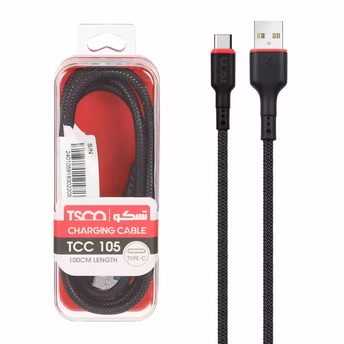کابل شارژ TSCO Type-C مدل TCC 105 - مشکی