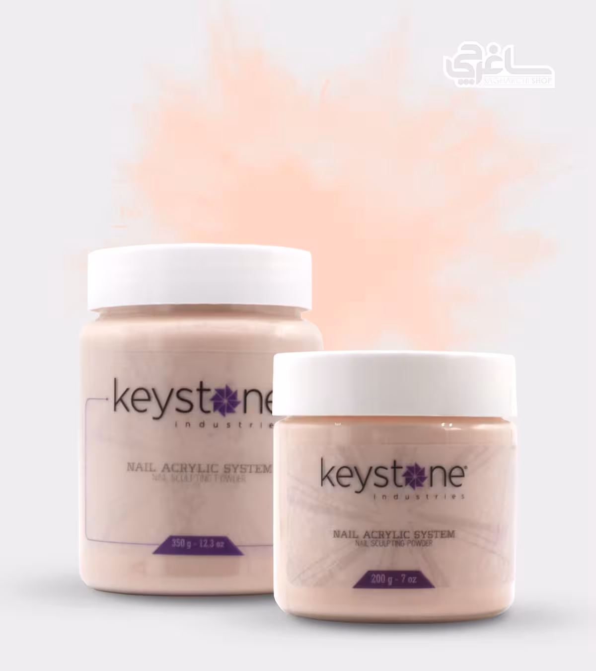 پودر کاشت ناخن کیستون هلویی تیره Keystone Cover Peach