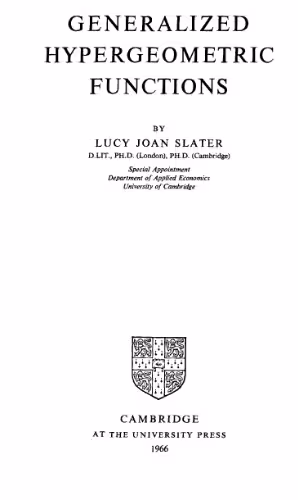 خرید و دانلود نسخه کامل کتاب Generalized hypergeometric functions