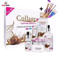 پک 5 عددی مراقبت از پوست صورت کلاژن حلزون collagen ست براش الماسی 4 تکه رایگان
