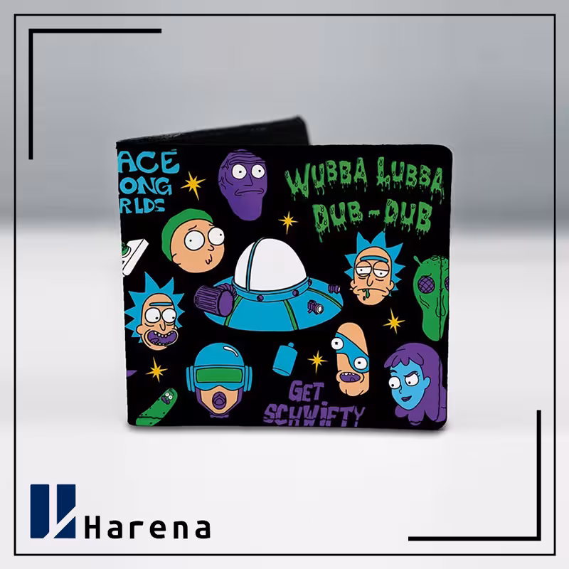 کیف پول پترن ریک و مورتی