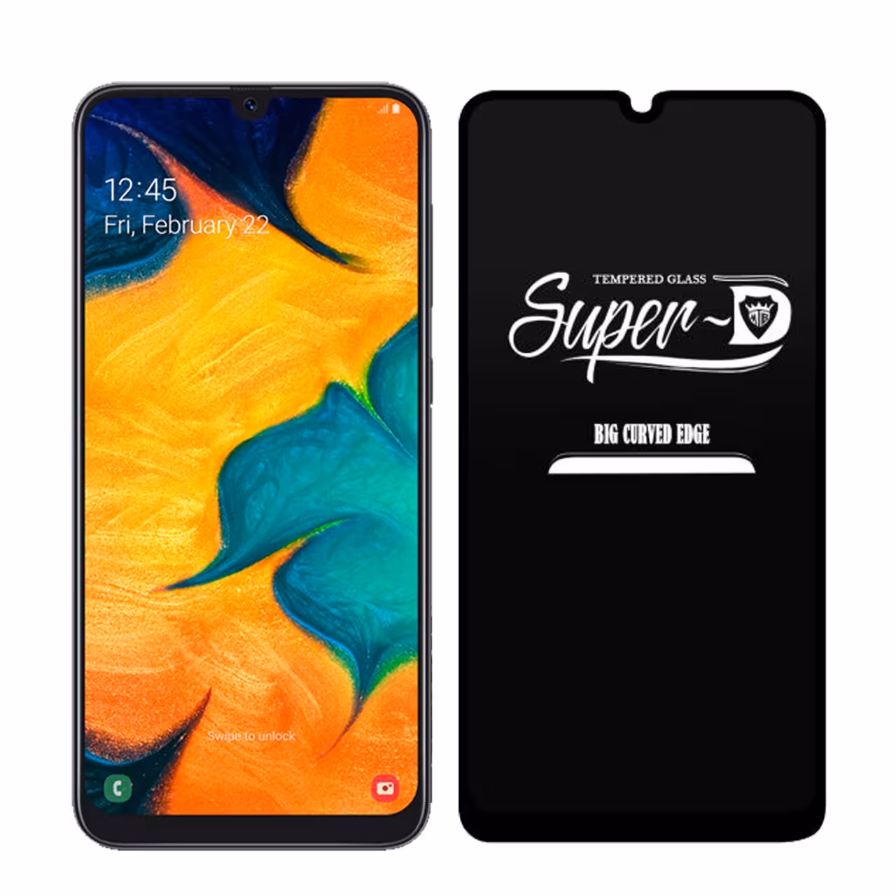 گلس super D فول صفحه سامسونگ A20