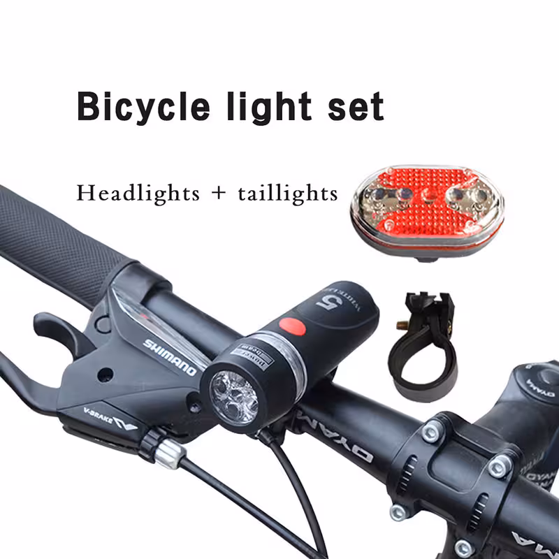 ست چراغ جلو و عقب دوچرخه مدل XRH-0509